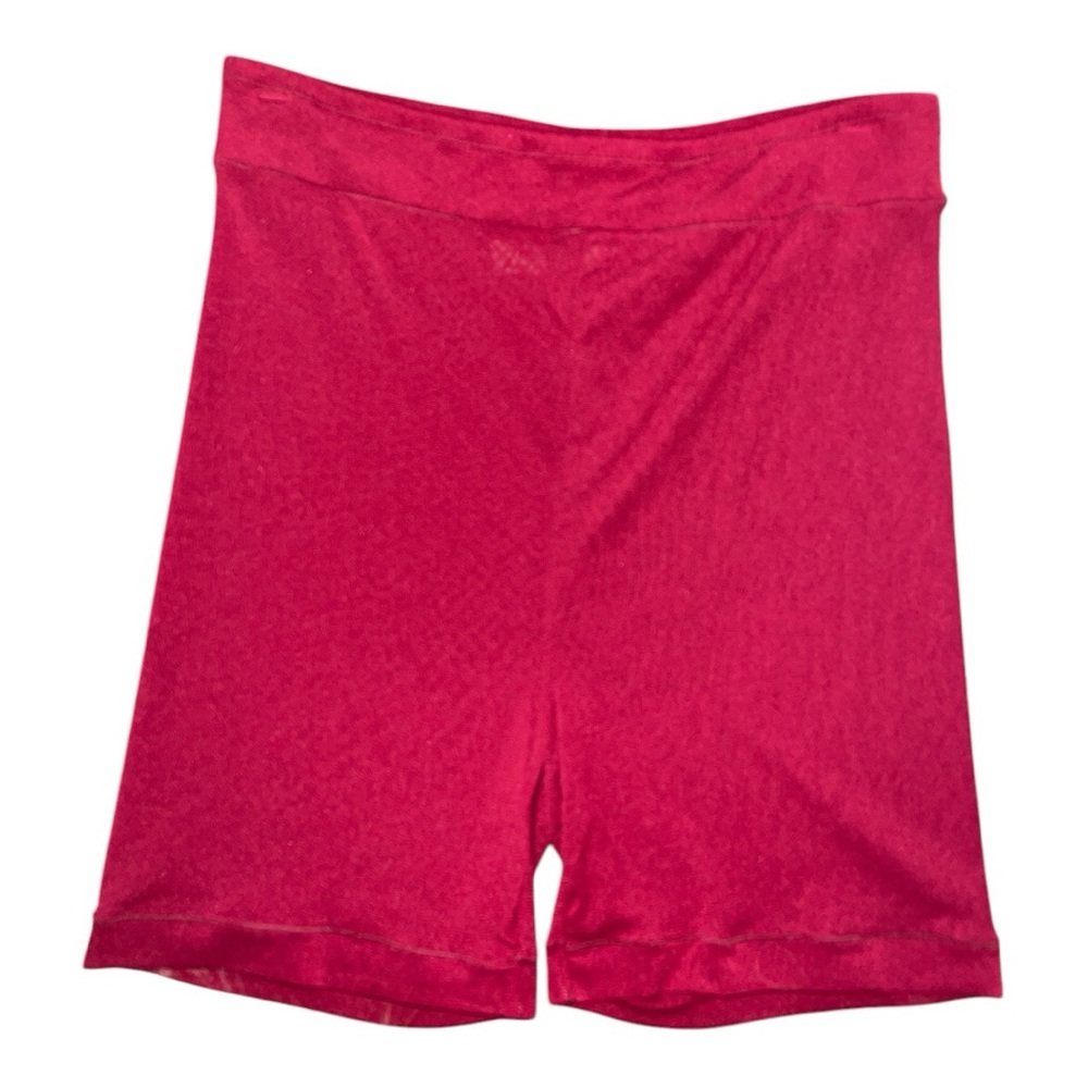 Intimately Free People High Rise Mesh Bike Shorts Dark Red Size